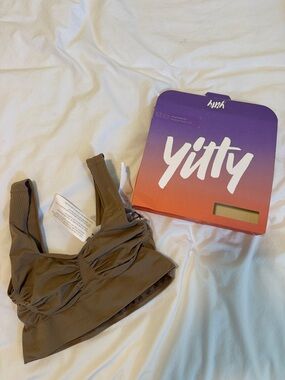 YITTY Brown Stretch Seamless midi bra XS/S NWT